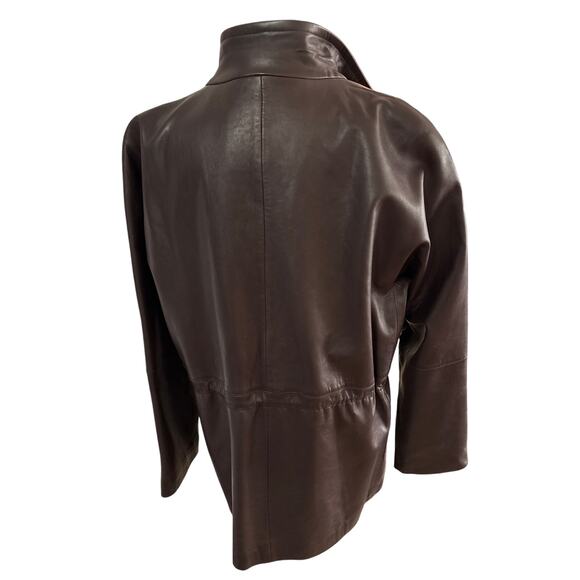 LNR Glove Tanned Leather Jacket Size M Buttery Brown Model Off Duty - Picture 12 of 12